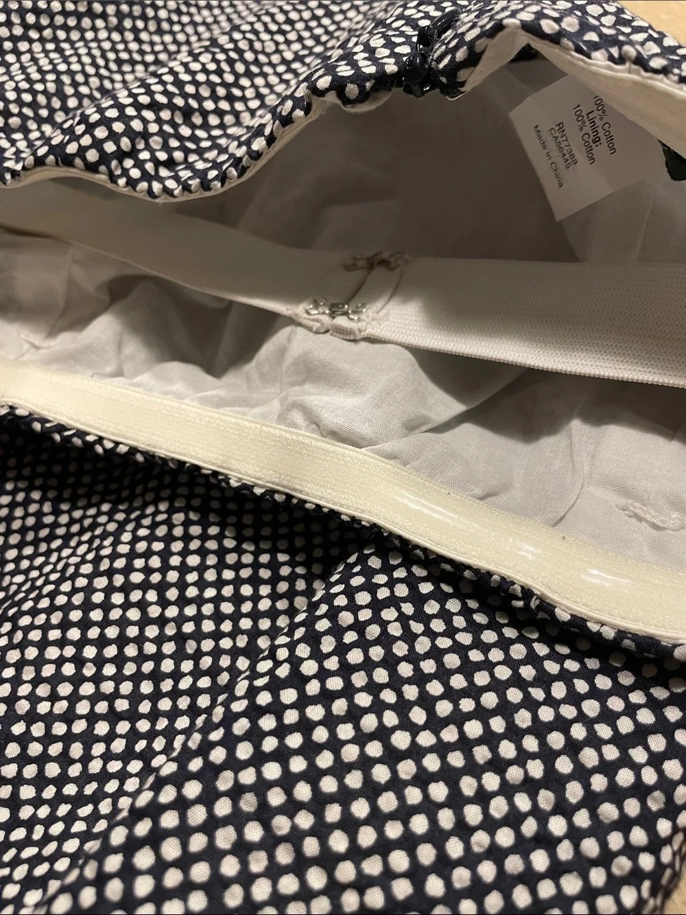 J. Crew Strapless Black and White Polka Dot Dress